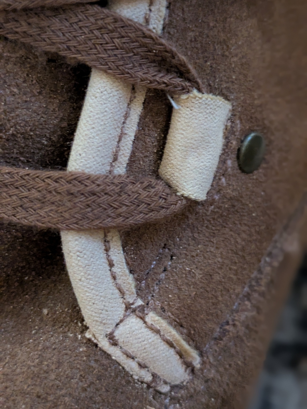 NEW WITH FLAW ALDO Womens Brown Suede Winter Boots Size 8.5 Faux Fur Fold Over - Picture 4 of 9